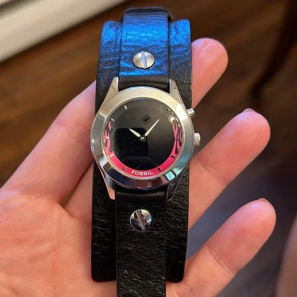 Fossil | Accessories | Fossil Big Tic Watch Silver Tone Pink
